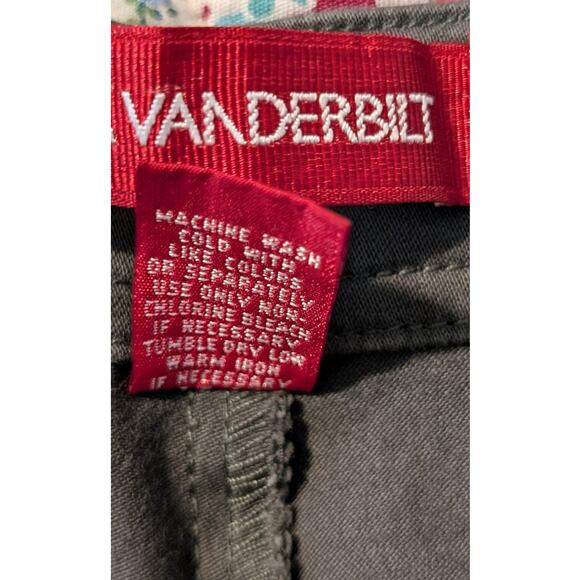 Gloria Vanderbilt Loden Side Zip No Waistband Flat Front Pedal Pusher Pant Sz 14 - Picture 8 of 11